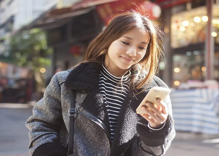 woman with a cellphone